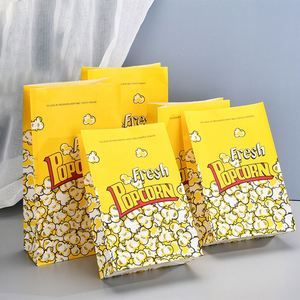 Sac en papier personnalisé de qualité alimentaire, résistant à la graisse, pour frites, snacks, burgers, avec fond pointu, jetable, pour emballage - Product Image 6