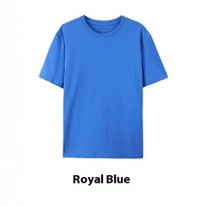 Wholesale 180G Cotton Men's <b>T</b>-shirt Short Sleeve Loose Fit Plus Size Solid <b>T</b> Shirts - Product Image 4