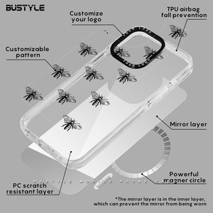 Oem kinh doanh từ PC trường hợp điện thoại với biểu tượng tùy chỉnh gương thiết kế sang trọng chống sốc cho 16/15 Pro Max/14/16e/13 se3 - Product Image 2