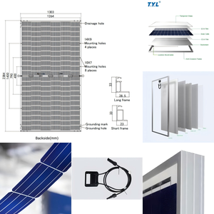 Bifacial N-Type Double Glass 680-720 Watt <b>Solar</b> Photovoltaic Low <b>Light</b> Performance Commercial Industrial Grid Power Monocrystall - Product Image 1
