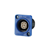 Conector Hembra de Plástico de 8 Pines para Montaje en Panel, Adaptador de Conector de Cable Cat5 para Transmisión de Señal con Arnés de Cables RJ45