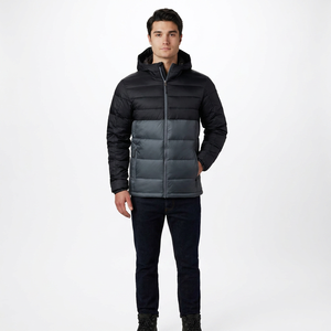 Chaqueta Acolchada de Algodón para Hombre, con Cuello Alto, Cierre de Cremallera, para Invierno, Tallas Grandes, MOQ Bajo - Product Image 1