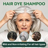 Shampoo colorant capillaire liquide sans ammoniaque pour couvrir les cheveux gris, renforcer les racines des cheveux, nourrir les mèches et prévenir la perte de cheveux