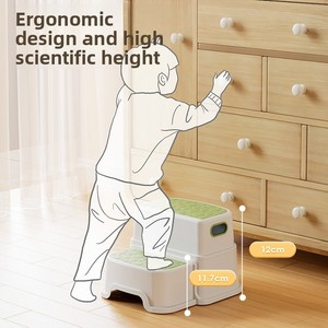 Children's Thickened Plastic Non-Slip Bathroom Stool PP <strong>Footstool</strong> for Handwashing Training Potty for Household Use Baby Toilet - Product Image 3