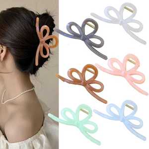 Beautiful Large 13cm Jelly Pink Solid Color Hair Claw Clip New Design Korean Unisex Hair Accessories Recycled <b>Resin</b> Plastic - Product Image 1