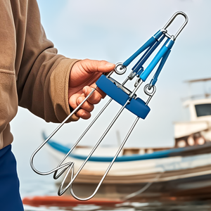Anzuelo de pesca de apertura automática para operación con una sola mano, pesca en aguas profundas - Product Image 4