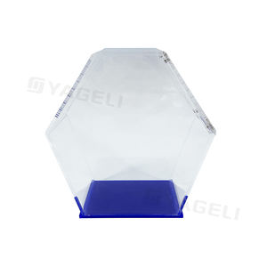 Yageli Chine usine Offre Spéciale personnalisé clair en forme d'hexagone acrylique Reptile Tarentule Juping Araignée boîtier avec couvercle magnétique - Product Image 3