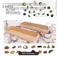 Cajas de Embalaje de Alimentos Desechables de Papel Kraft Reciclable con Estampado Personalizado QUESTECO, para Pasteles, Sándwiches y Bocadillos, con Ranuras, Se Aceptan Pedidos Personalizados