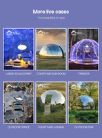 Tente dôme igloo pour 2 à 10 personnes, personnalisée, 6m x 4m, panneau PC transparent miroir, quatre saisons, imperméable, pour jardin extérieur