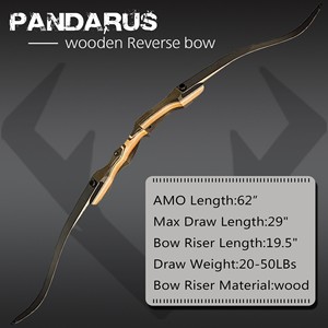 Pandarus Bắn Cung Dành Cho Người Lớn 20 25 <span class=keywords><strong>30</strong></span> 35 40 45 50lbs Bằng Gỗ <span class=keywords><strong>Recurve</strong></span> Cung Và Mũi Tên Đặt Cho Lĩnh vực Mỹ Ngoài Trời Người Mới Bắt Đầu Săn Bắn - Product Image 2