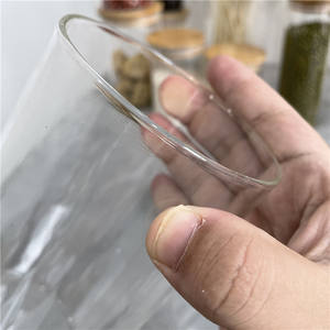 Boîte alimentaire en verre avec couvercle en bambou scellé, ml, avec insertion scellé en silicone, pot à <span class=keywords><strong>maçon</strong></span> à large bouche pour transfert par Sublimation blanche - Product Image 2