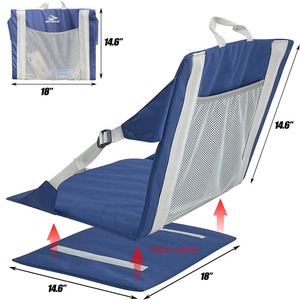 Cojín Portátil <span class=keywords><strong>de</strong></span> Nylon para Gradas, Ultraligero, con Soporte para la Espalda, Impermeable, 100% Poliéster, para Deportes, Camping y Estadios - Product Image 4