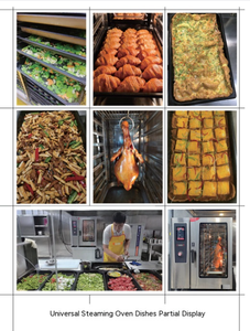 فرن بخاري تجاري جديد يعمل بالغاز والكهرباء، متعدد الوظائف، بـ 4 صواني، يعمل بالهواء الساخن والرش، مع تحكم رقمي - Product Image 5