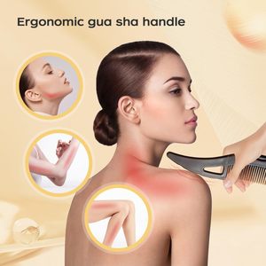 Peine para la Caspa con Logotipo Personalizado, Peine Autolimpiante para Masaje del Cuero Cabelludo y Exfoliación, con Mango Gua Sha para Masaje de Cabeza - Product Image 5
