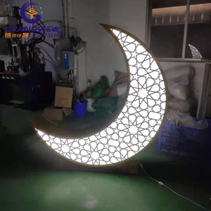Luce Decorativa per Ramadan, Illuminazione a <span class=keywords><strong>Mezzaluna</strong></span> LED per Esterni, Decorazione Festiva Musulmana Islamica Mubarak - Product Image 2