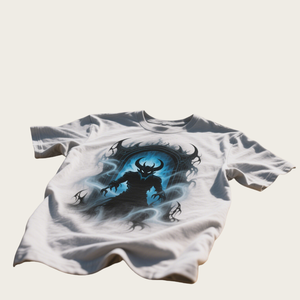 เสื้อยืด Hell Shirt คุณภาพสูง 100% ผ้าฝ้าย สไตล์สตรีทแวร์ ทรงโอเวอร์ไซส์ ไหล่ตก แขนสั้น ลายพิมพ์ดาววินเทจ สำหรับผู้ชาย - Product Image 2
