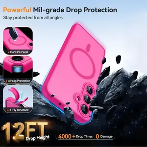 CHAOYIDIAN Cover Opaca Traslucida Magnetica per Ricarica Wireless per <span class=keywords><strong>Samsung</strong></span> <span class=keywords><strong>Galaxy</strong></span> A56 A16 A36 A26 A06 A55 <span class=keywords><strong>A35</strong></span> A25 A15 A05 - Product Image 4