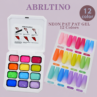 Palette de gel UV pour ongles Pat Pat, 12 couleurs, non toxique, haute qualité, 4 en 1, multifonction, blush, dégradé ombré, accepte la personnalisation