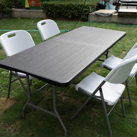 Table pliable en HDPE robuste de 180cm avec mécanisme de verrouillage Table Pliante