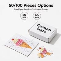 Puzzle en carton sur le thème de l'été personnalisé, jouet éducatif, logo imprimé, puzzle en papier, 50 pièces, 100 pièces