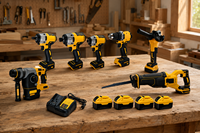 Ensemble combiné d'outils électriques sans fil 20V sans balais avec batterie universelle longue autonomie OEM ODM – Vente en gros