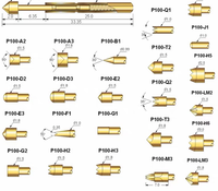 Tête de sonde personnalisée en laiton plaqué or pour usinage composite CNC (tourage-fraisage) / électroérosion à fil, pour broche de sonde 0,005 mm