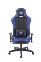 Chaise de Gaming Économique en Stock à Prix Réduit, Chaise de Gaming Bleue Abordable avec Appui-Tête et Coussin Lombaire
