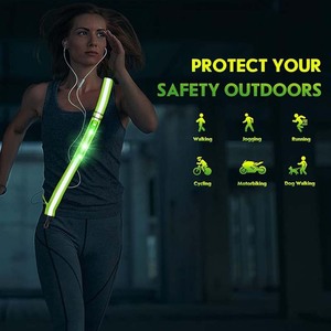 Correa de Hombro con Luz LED Unisex, Reflectante, con Carga USB, Doble Flash, para Correr de Noche, Ciclismo, Advertencia de Seguridad - Product Image 2
