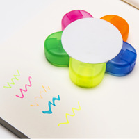 3/5 en 1 coloré multi-forme doigt étoile Fluorescent forme marqueur stylo surligneur stylos pour Promotion avec logo pour planificateur