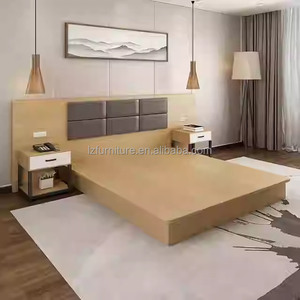Complete Hotel Bedroom Furniture Sets Custom Cheap Wooden Single <b>Twin</b> <b>Bed</b> <b>Frame</b> With Headboard Nightstand TV Cabinet & Wardrobe - Product Image 4