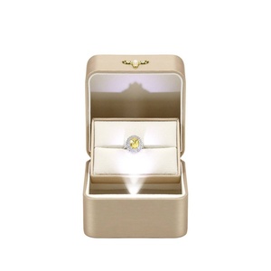 Wholesale Custom Luxury PU LED Light Jewelry <b>Boxes</b> for Necklaces Luxury Customised PU Gift Jewellery Storage Solutions - Product Image 3