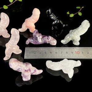 Nouvelles Pierres de Cristal de Guérison de Style Unique, Artisanat Unique, Sculpture en Cristal Gravée en Forme de Dinosaure pour la Décoration - Product Image 5