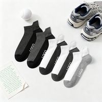 Chaussettes de compression athlétiques pour hommes et femmes, soutien de la cheville, coupe basse, languette douce, pour marathon et course à pied