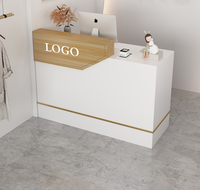 Nouveau bureau Bureau de réception haut de gamme Salon de beauté Table de réception de luxe Conception Service de personnalisation Comptoir de salon de beauté