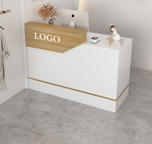 Nouveau bureau Bureau de réception haut de gamme Salon de beauté Table de réception de luxe Conception Service de personnalisation <span class=keywords><strong>Comptoir</strong></span> de salon de beauté - Product Image 1