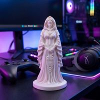 Figurine de sorcière gothique imprimée en 3D, statue de déesse de la fantaisie sombre, sorcière mystique à capuche, décoration de bureau, sculpture, modèle
