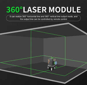 Niveau Laser à faisceau vert 3D de haute précision <span class=keywords><strong>8</strong></span> lignes 360 degrés professionnel auto-nivelant 360 vertical horizontal pour les projets de bricolage - Product Image 6