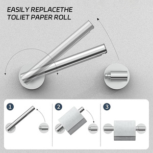 Porte-papier toilette Saint Ruijia en acier inoxydable 304 rotatif pour salle de bain - Product Image 2