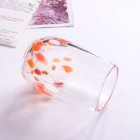 Verres à vin personnalisés avec logo, verres à points colorés, gobelets à eau pour la maison et les fêtes
