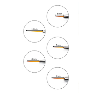 5mm 7mm 9mm Blue Wood Handle Nylon Liner Nail Brush for Gel Polish Line Drawing Manicure - Product Image 5
