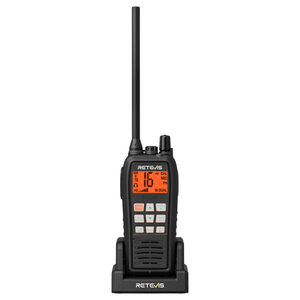Radio marine portable 6W VHF flottante, étanche IP68, bidirectionnelle, avec suppression du bruit, alarme météo, ATIS, NOAA, Type-C, RM15 - Product Image 1