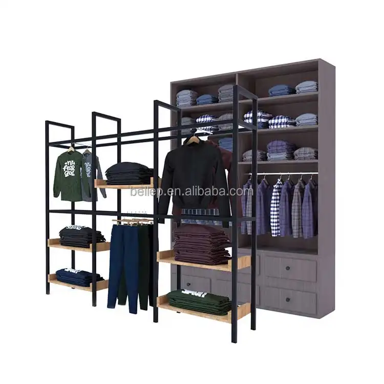 Custom Modern Clothing Store Display Stand Retail Shop Furniture Kids Clothes Display Rack