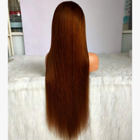 Perruques Lace Front brésiliennes marron chocolat 100% cheveux humains, perruques Lace Frontal en vrais cheveux humains pour femme