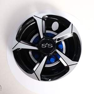 Ensemble de quatre enjoliveurs de roues universels en ABS de 8 pouces avec finition chromée pour voiturettes de golf, Club Car, EZ GO, YAMAHA - Product Image 3