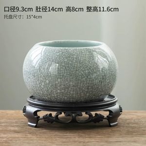 Juego de Macetas de Cerámica Ge Kiln al por Mayor, Macetas Vintage con Esmalte Agrietado para Bonsái, Musgo, Jardín, Suculentas, Decoración del Hogar - Product Image 4