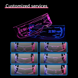 Colored Rectangle <strong>Party</strong> <strong>Glasses</strong> Blinking Light up Led Sunglasses Wireless Plastic Glowing Neon Led <strong>Glasses</strong> for <strong>Party</strong> - Product Image 6
