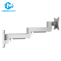 Support mural pour moniteur en alliage d'aluminium Meisonic M8-ZA02KB-X-DK avec bras à ressort à gaz, capacité de charge de 10 kg
