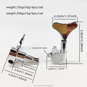 Clavijas de Afinación de Cuerdas HIVE Line, Clavijas de Afinación Metálicas Selladas, Cabezales de Máquinas de Guitarra <span class=keywords><strong>para</strong></span> Reemplazo de <span class=keywords><strong>Bajo</strong></span> Eléctrico - Product Image 2