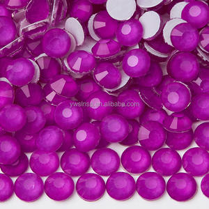 Стразы Selina Crystal флуоресцентные, горячей фиксации, с плоским дном, россыпью, экологичные, 12 граней, для танцевальных костюмов, свадебных нарядов, сценических декораций - Product Image 1