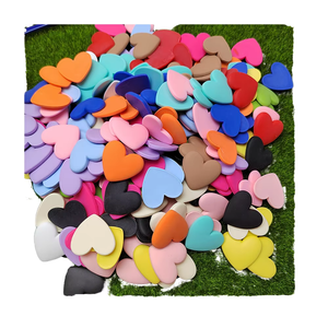 Best Sales Resin Crafts Resin Colorful Heart Shape Resin Pendant Wholesale Diy Phone Case Charms Key Chain for Decoration